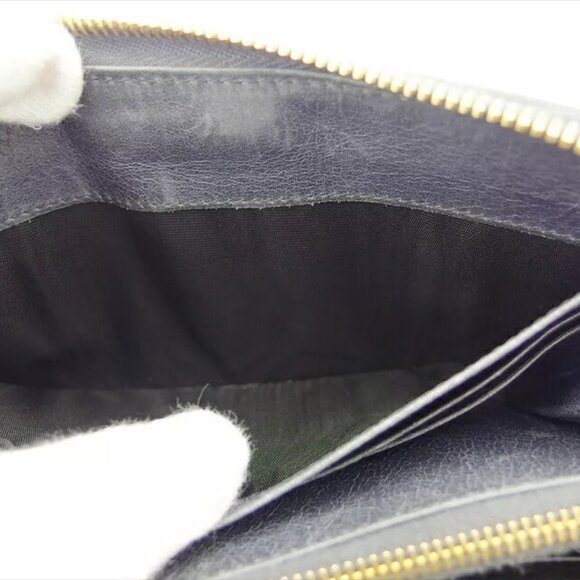 miu miu long wallet Materasse Gray Gray Leather Authentic USED - Picture 8 of 10